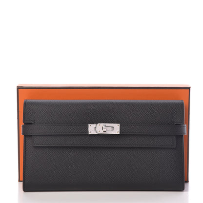 Hermes Epsom Kelly Longue Wallet Black 8 of 8