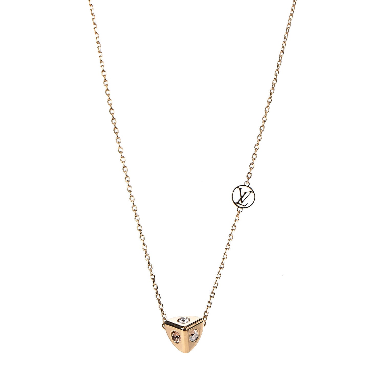 Crystal Trunkies Pendant Necklace Gold