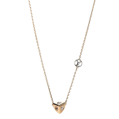 Louis Vuitton Crystal Trunkies Pendant Necklace Gold 1 of 7