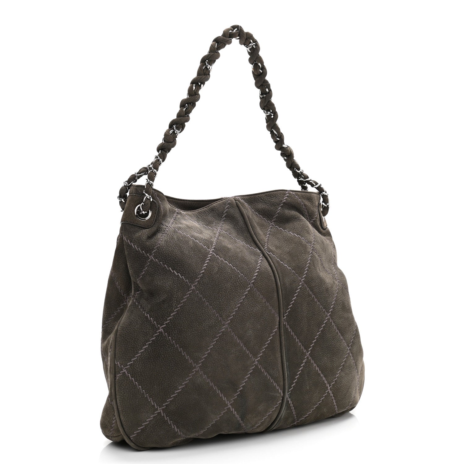 Chanel Suede Ultimate Stitch Hobo Grey 3 of 12