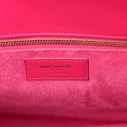 Saint Laurent Calfskin Small Sac De Jour Lipstick Fuchsia 6 of 10