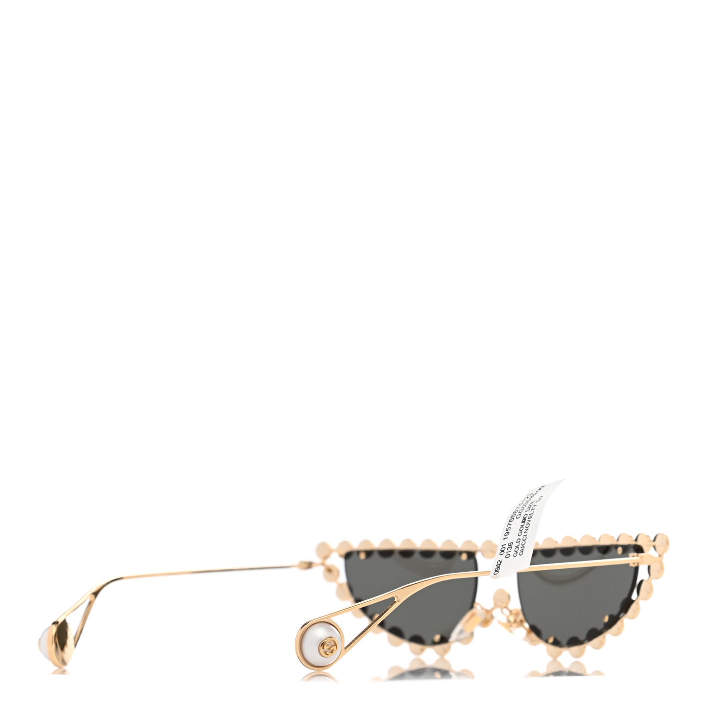 Metal Crystal Cat Eye Sunglasses GG0364S Gold