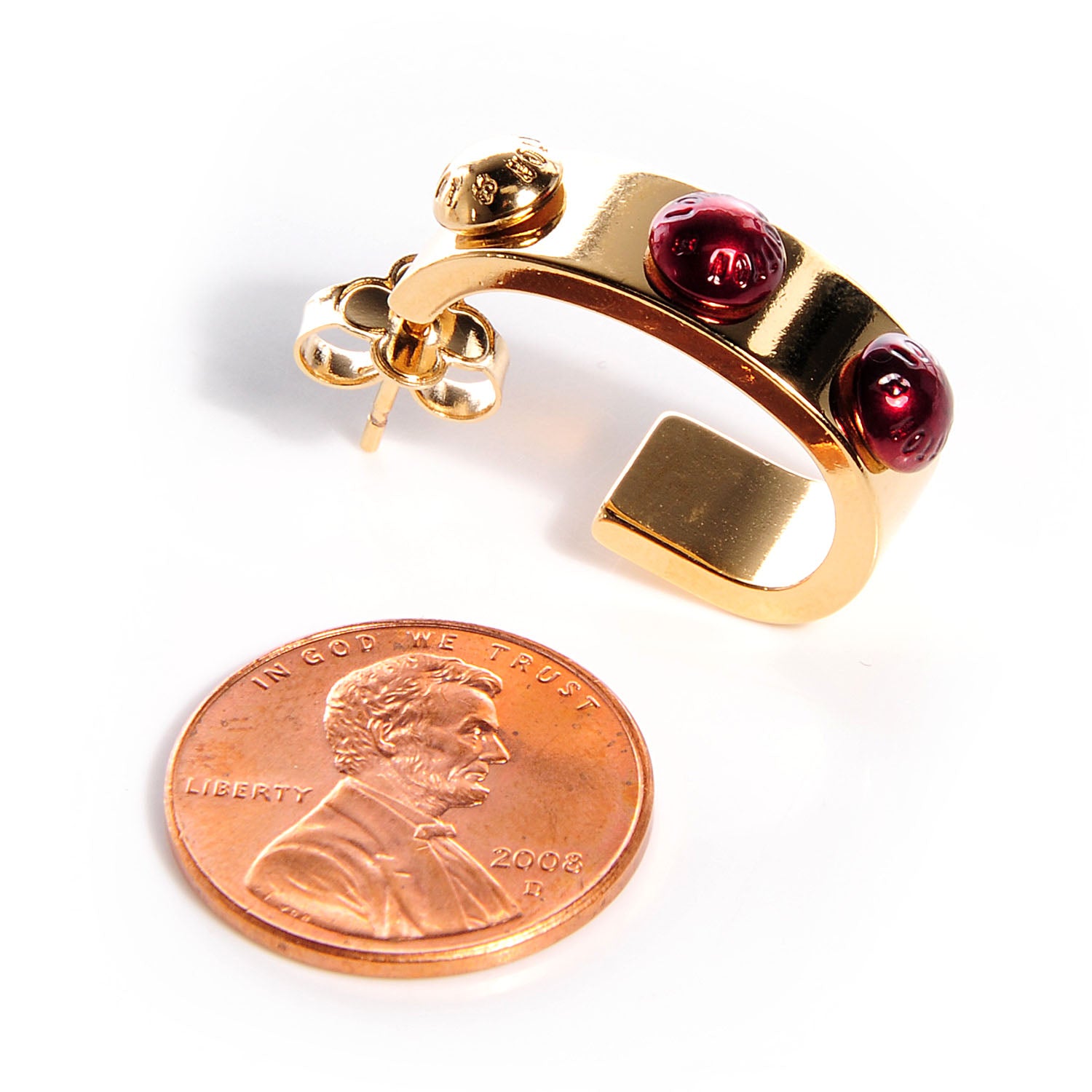 Louis Vuitton Creole Gimme A Clue Hoop Earrings PM 2 of 5