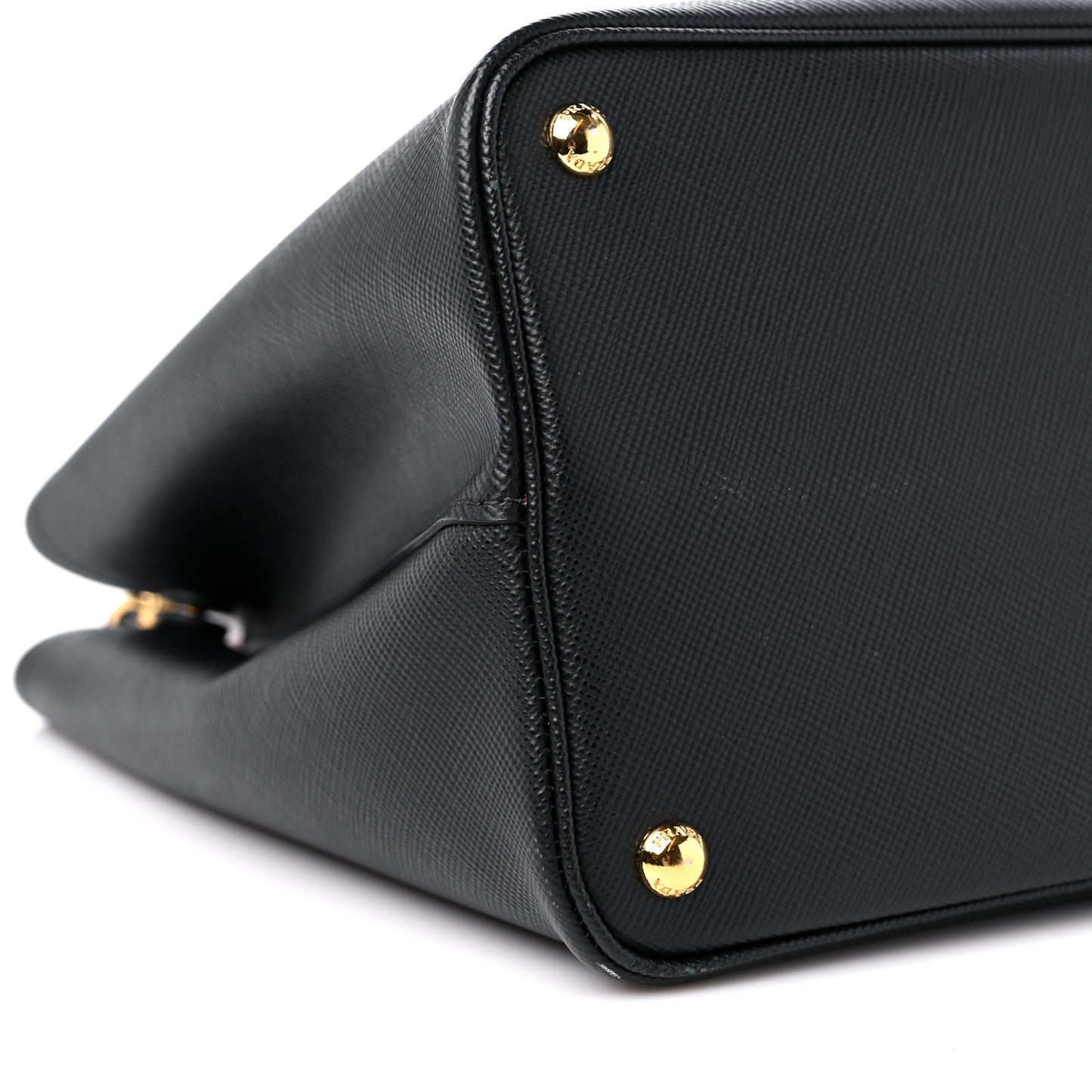 Saffiano Cuir Medium Double Bag Black Fuoco