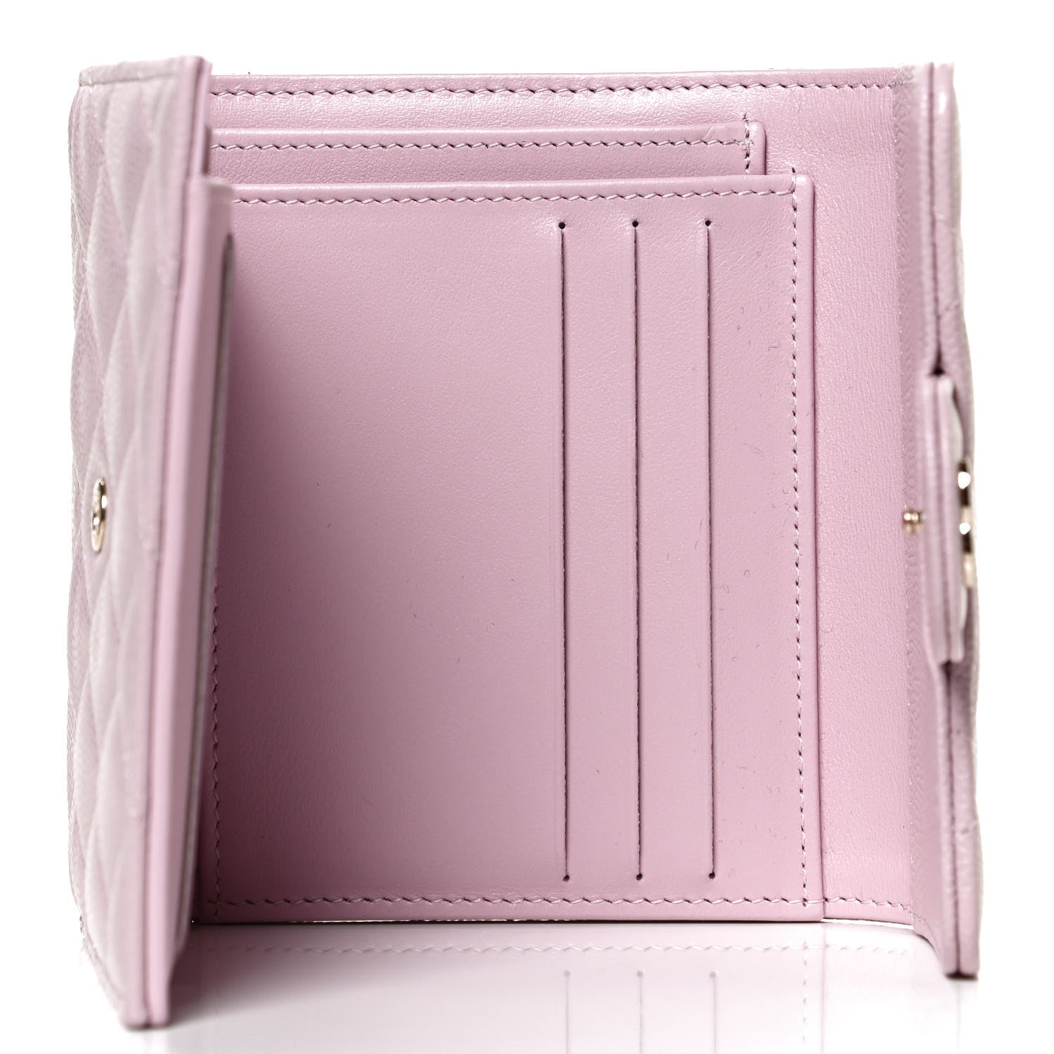 Chanel Caviar Quilted Compact Flap Wallet Light Pink 5 of 10