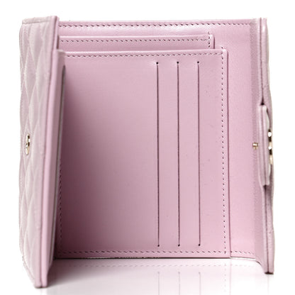 Chanel Caviar Quilted Compact Flap Wallet Light Pink 5 of 10