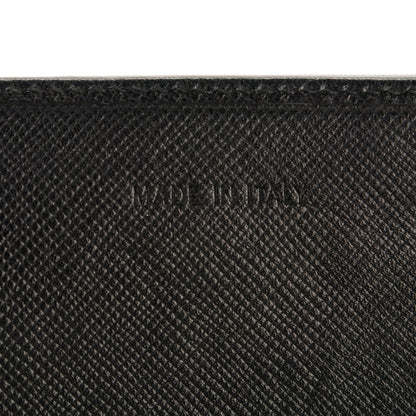 Prada Saffiano Triangle Continental Flap Wallet Nero Black 7 of 8