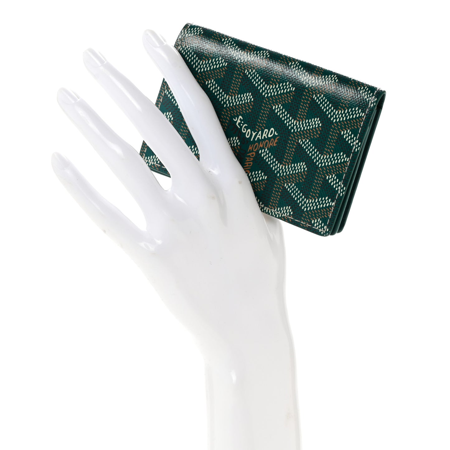 Goyardine Business Card Holder Green