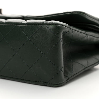 Chanel Lambskin Quilted Medium Double Flap Green 10 of 13
