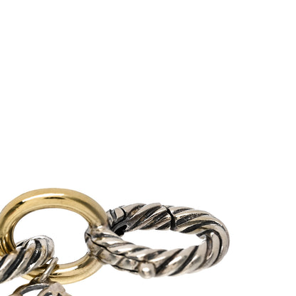 David Yurman Sterling Silver 18K Yellow Gold 12mm Large Oval Link Bracelet 5 of 5