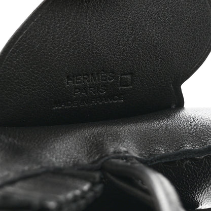 Hermes Milo Lambskin Matte Alligator Touch Grigri Rodeo Pegase Horse Bag Charm GM So Black 3 of 4