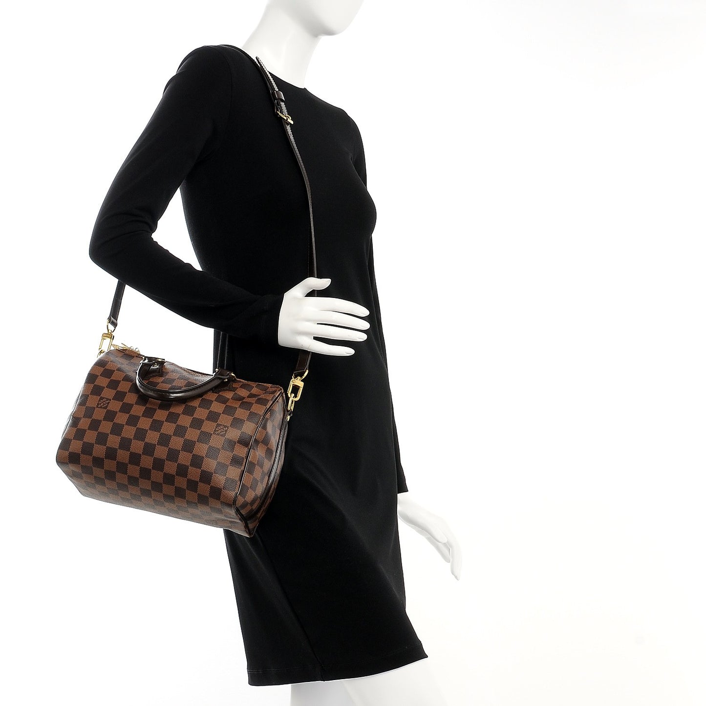 Damier Ebene Speedy Bandouliere 25