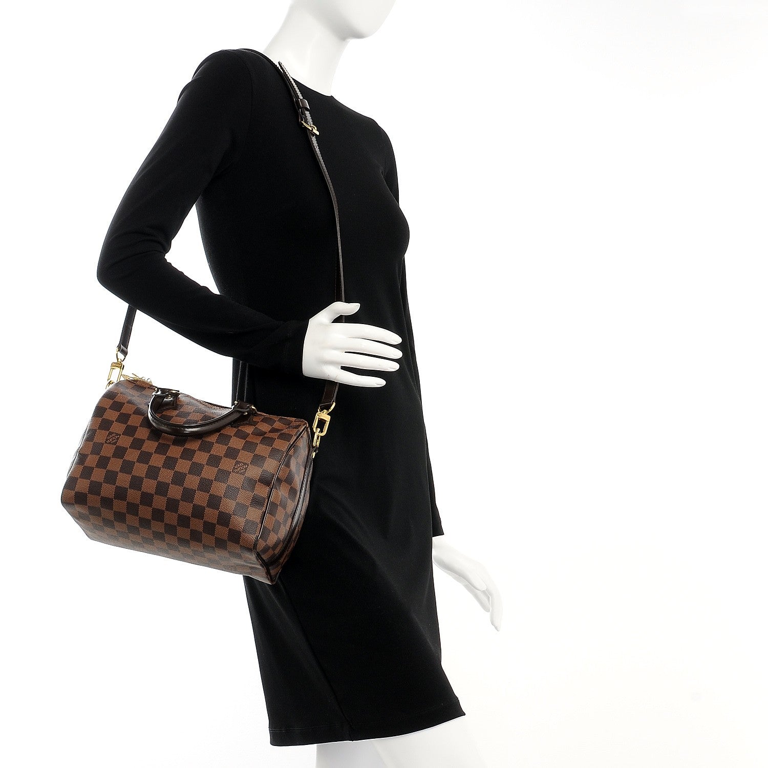 Louis Vuitton Damier Ebene Speedy Bandouliere 25 2 of 9