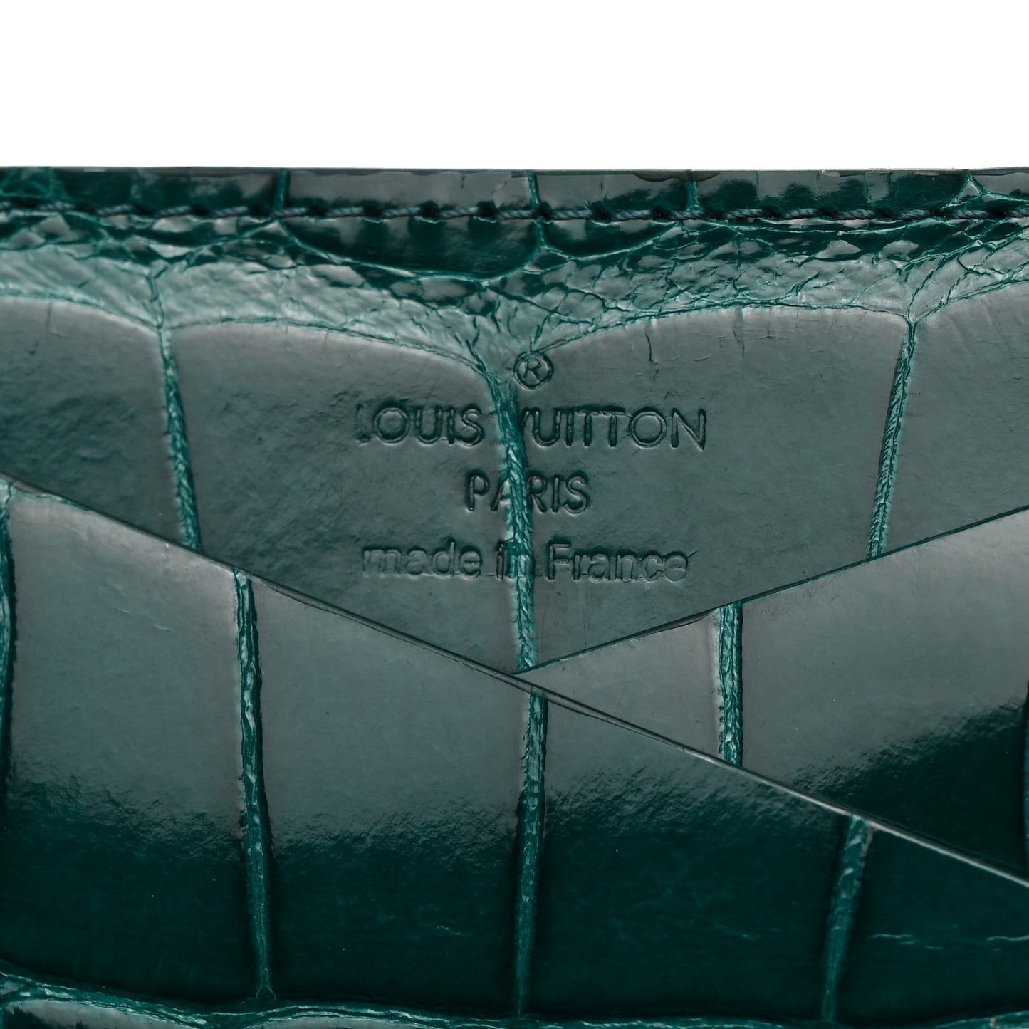 Alligator Card Holder Emeraude