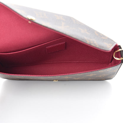 Louis Vuitton Monogram Pochette Felicie Chain Wallet Fuchsia 6 of 13