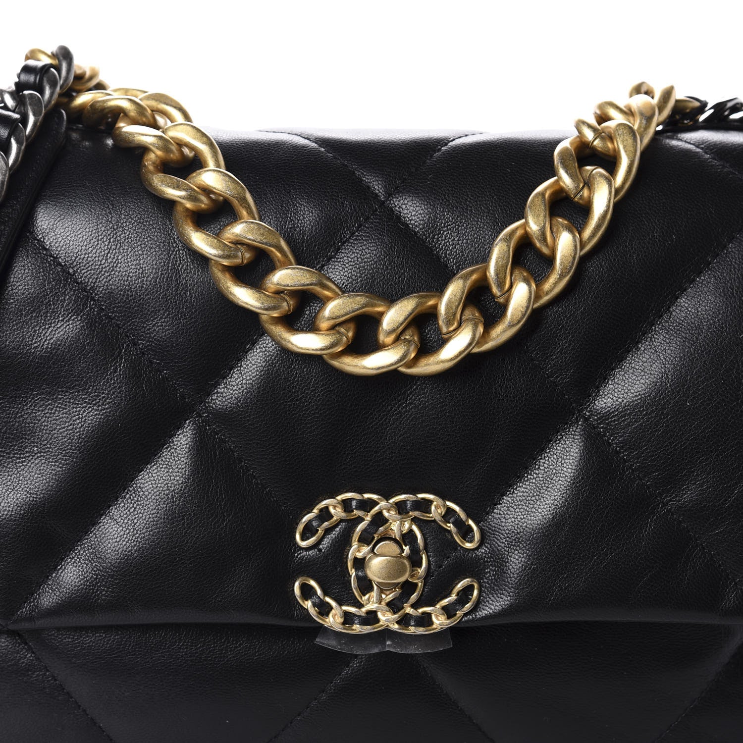 Chanel Goatskin Quilted Large 19 Flap Black 10 of 10