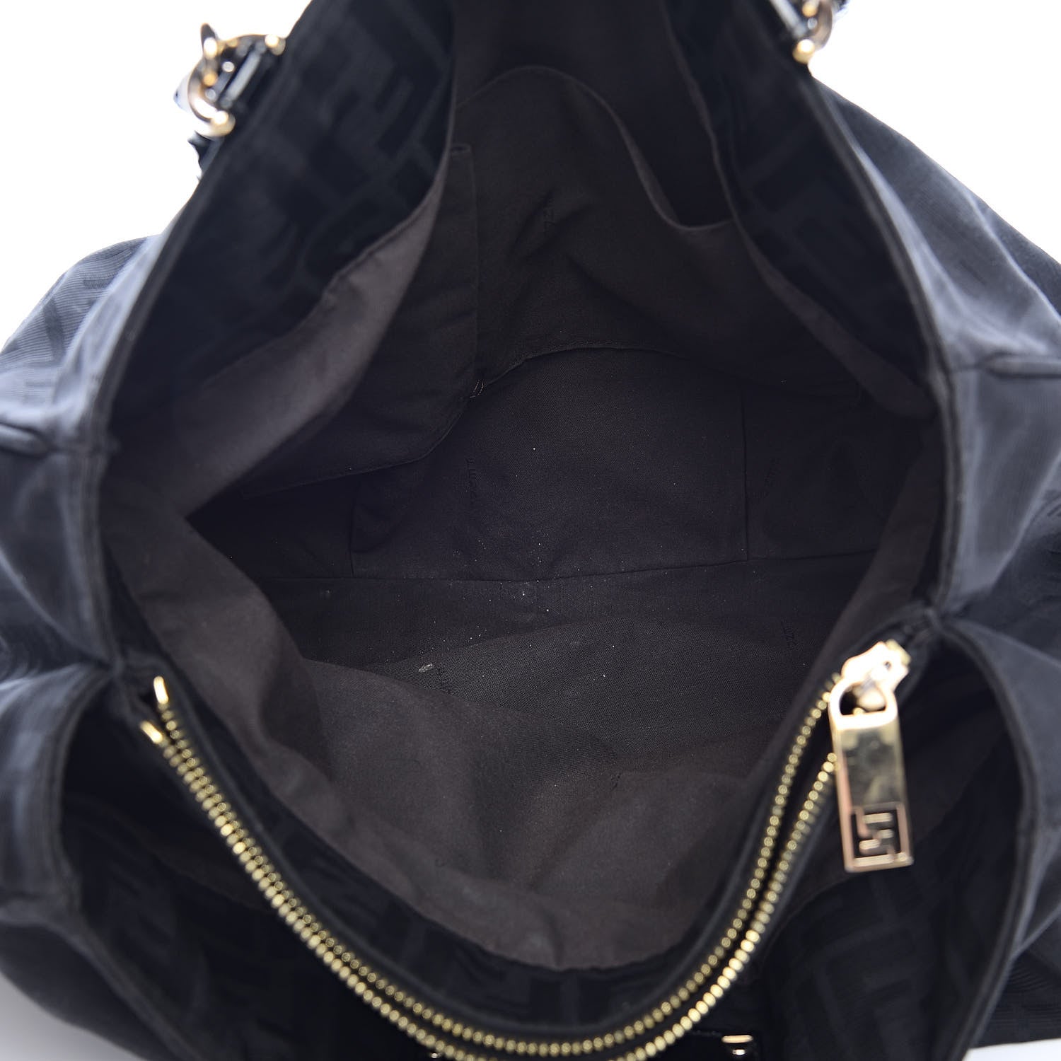 Fendi Zucca Enamel Mia Tote Black 5 of 13