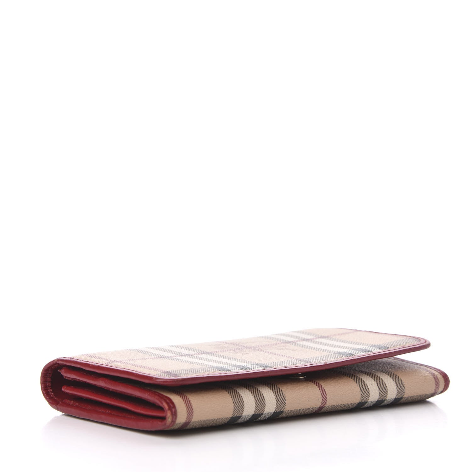 Burberry Haymarket Check Penrose Continental Wallet Military Red 4 of 6