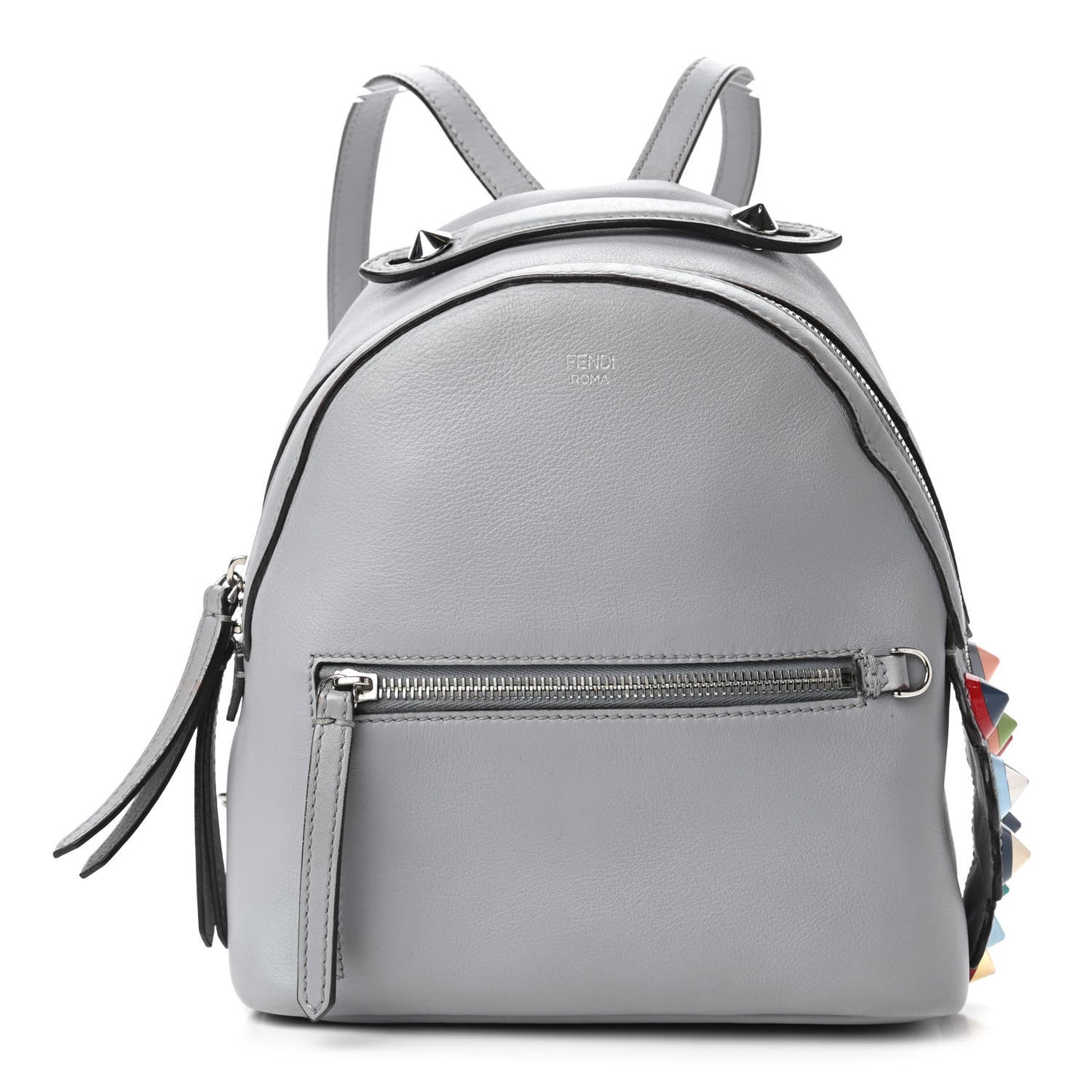 Vitello Dolce Studded Croc Tail Mini Backpack Grey