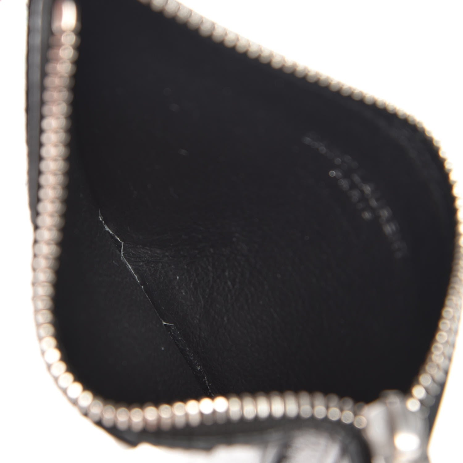 Saint Laurent Calfskin Moujik Patch Fragments Zip Pouch Card Holder Black 7 of 8