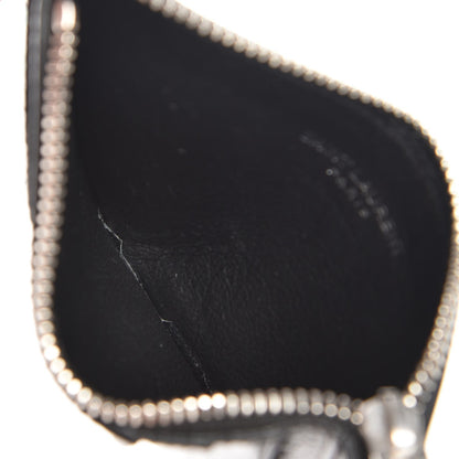 Saint Laurent Calfskin Moujik Patch Fragments Zip Pouch Card Holder Black 7 of 8