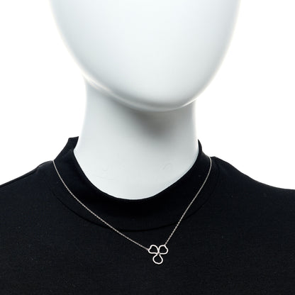 Tiffany Platinum Diamond Small Paper Flowers Pendant Necklace 2 of 5