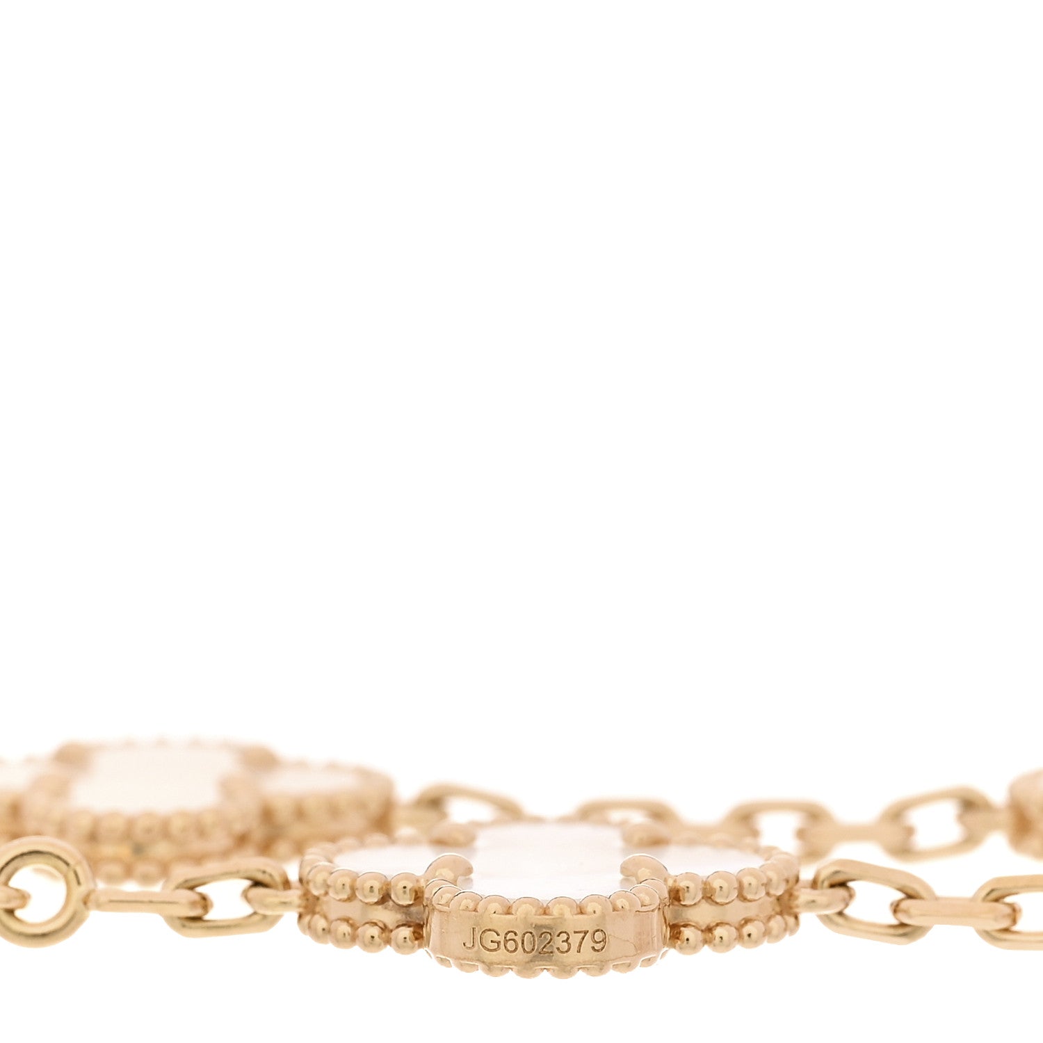 Van Cleef & Arpels 18K Yellow Gold Mother of Pearl 5 Motifs Vintage Alhambra Bracelet 4 of 5