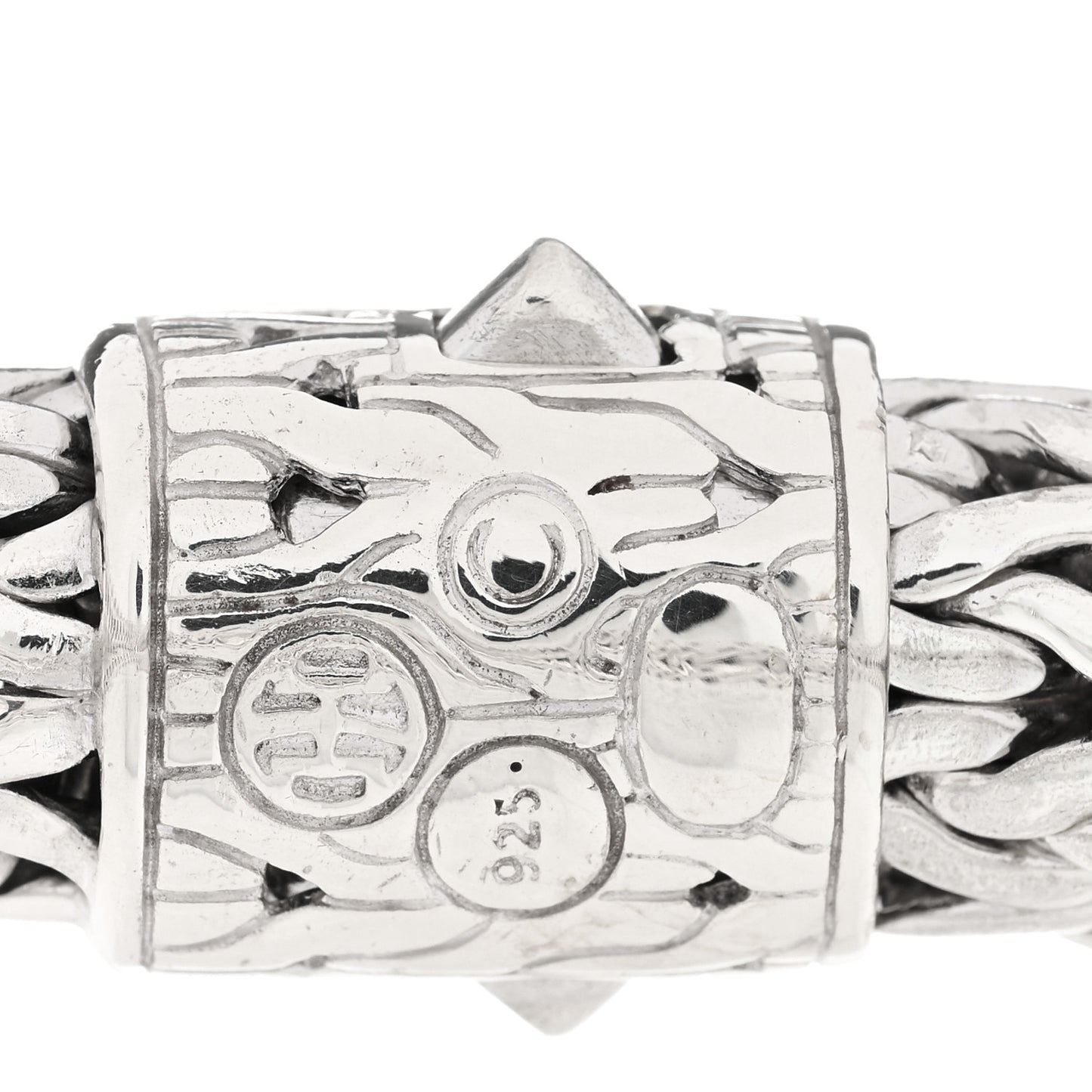 Sterling Silver Diamond 11mm Classic Chain Bracelet