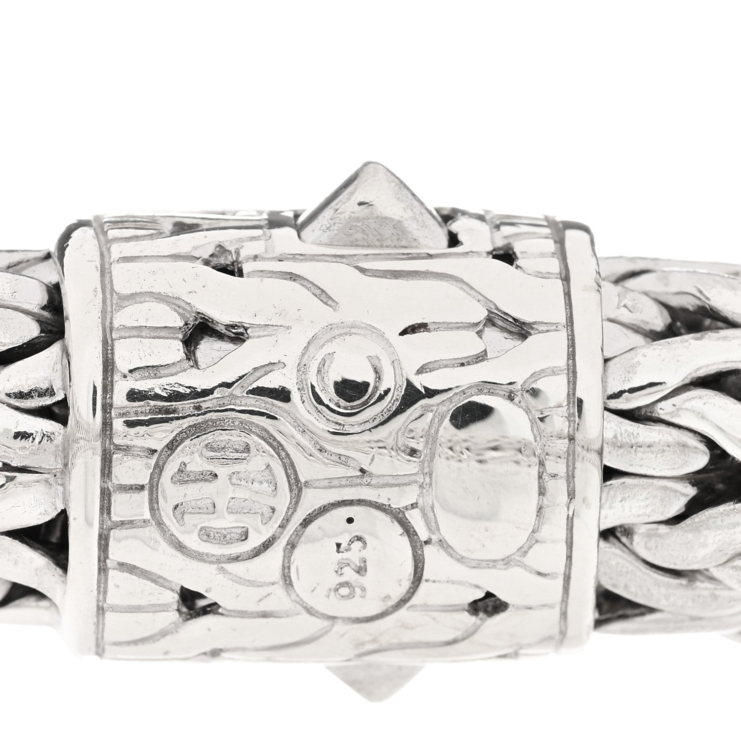 John Hardy Sterling Silver Diamond 11mm Classic Chain Bracelet 3 of 3