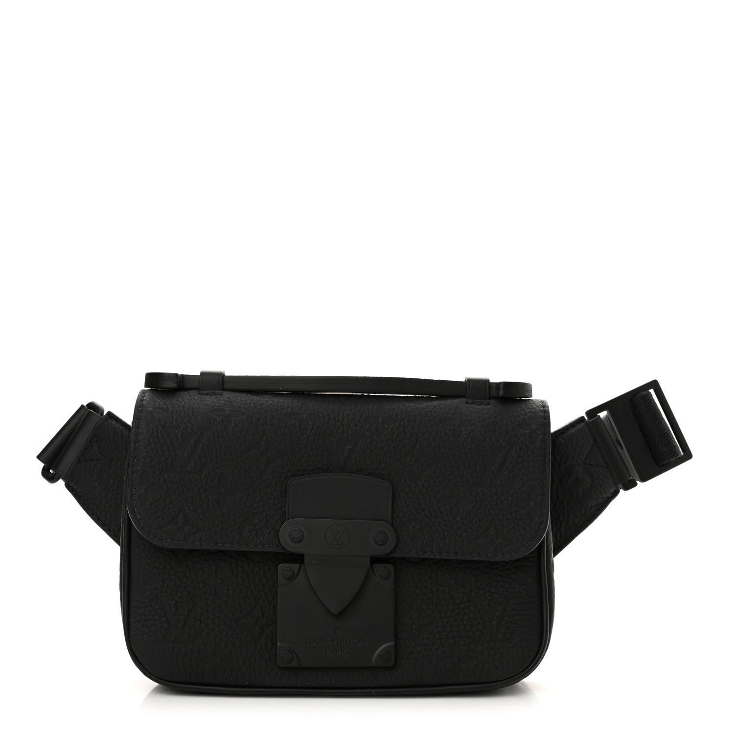 Louis Vuitton Taurillon Monogram S Lock Sling Bag Black 1 of 10