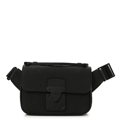 Louis Vuitton Taurillon Monogram S Lock Sling Bag Black 1 of 10