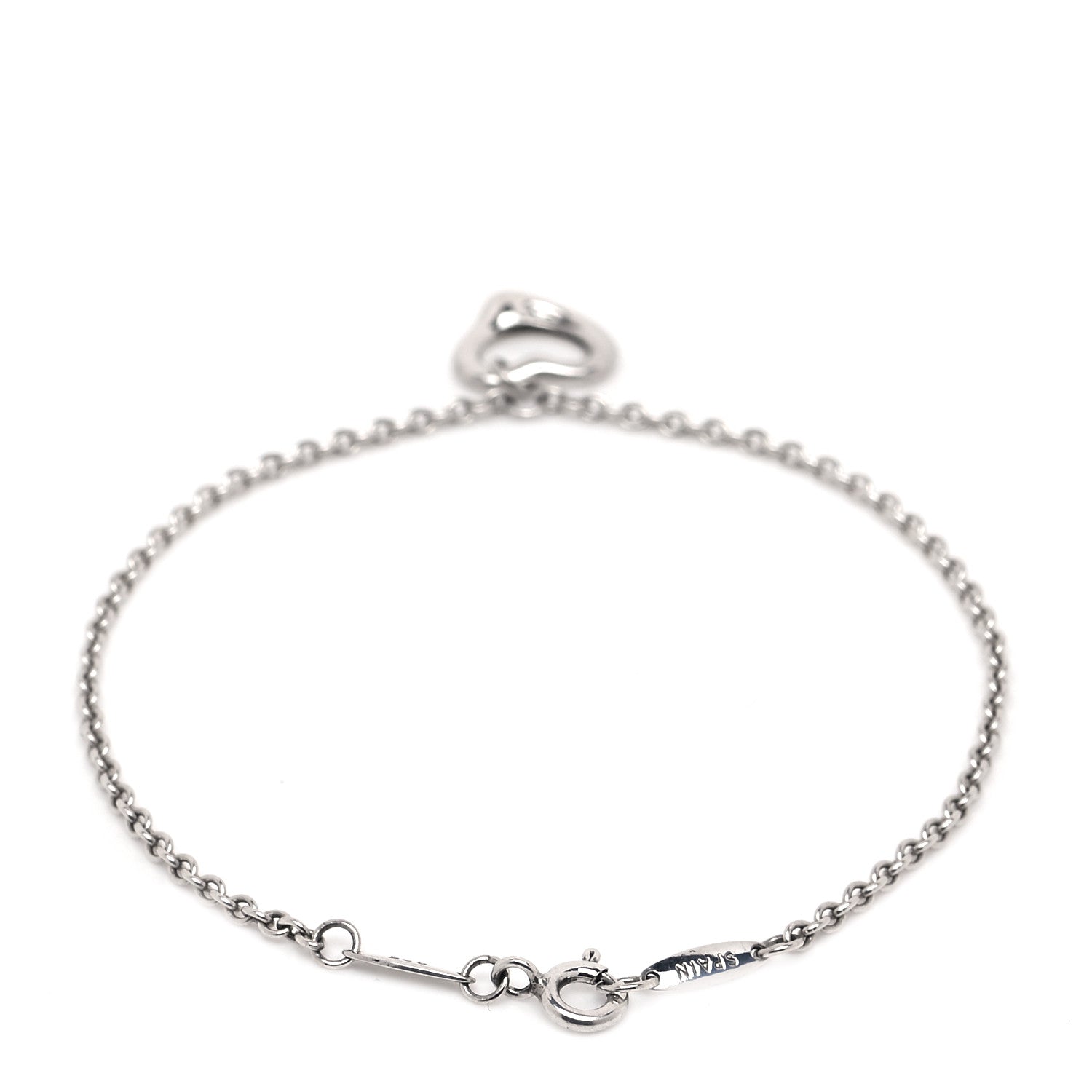 Tiffany Sterling Silver Elsa Peretti Open Heart Charm Bracelet 5 of 10