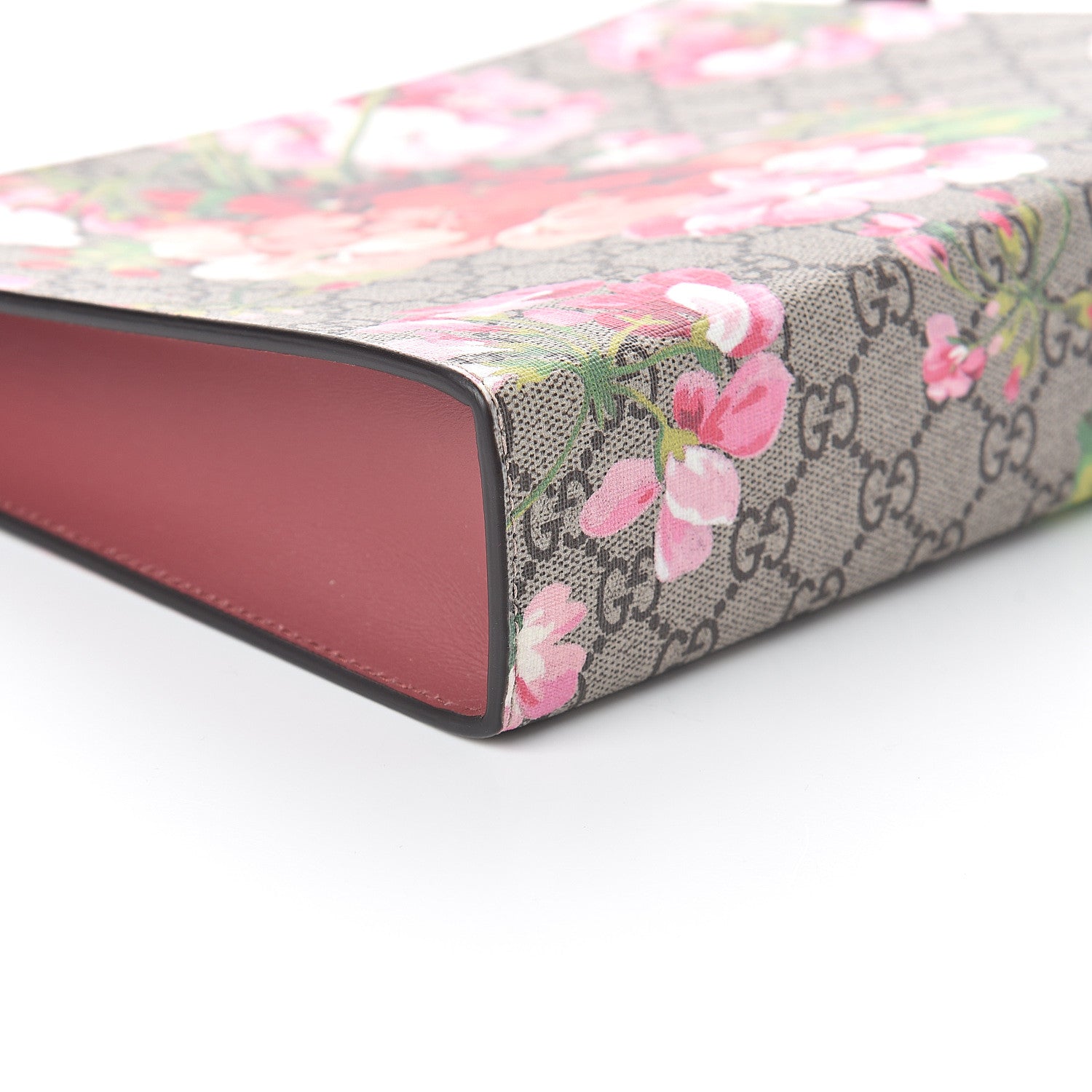 Gucci GG Supreme Monogram Blooms Large Cosmetic Case Beige Multicolor Dry Rose 6 of 7