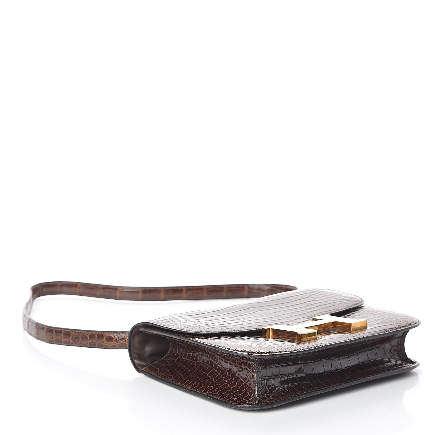 Hermes Shiny Porosus Crocodile Constance 23 Havane 4 of 18