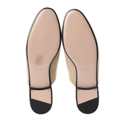 Gucci Canvas Vintage Charlotte Web Princetown Slippers 40 Sand Cuir 7 of 7
