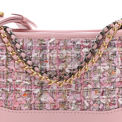 Chanel Tweed Calfskin Small Gabrielle Hobo Light Pink 8 of 10