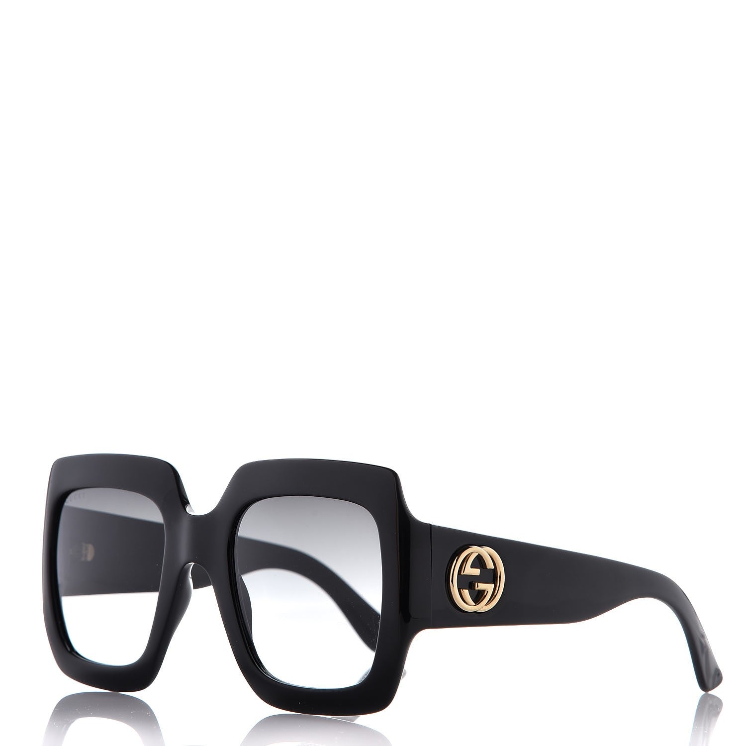 Gucci Acetate Square Frame Sunglasses GG0053S Black 1 of 7