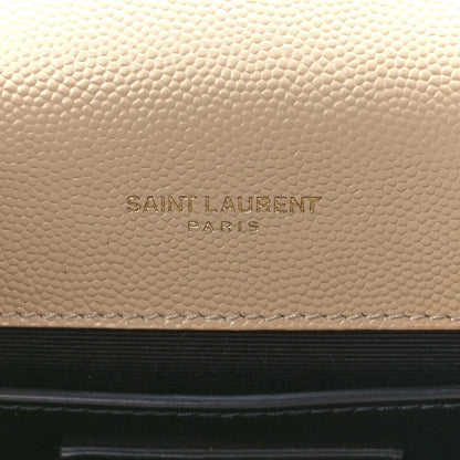 Saint Laurent Grain De Poudre Small Monogram Kate Satchel Nude Powder 6 of 13