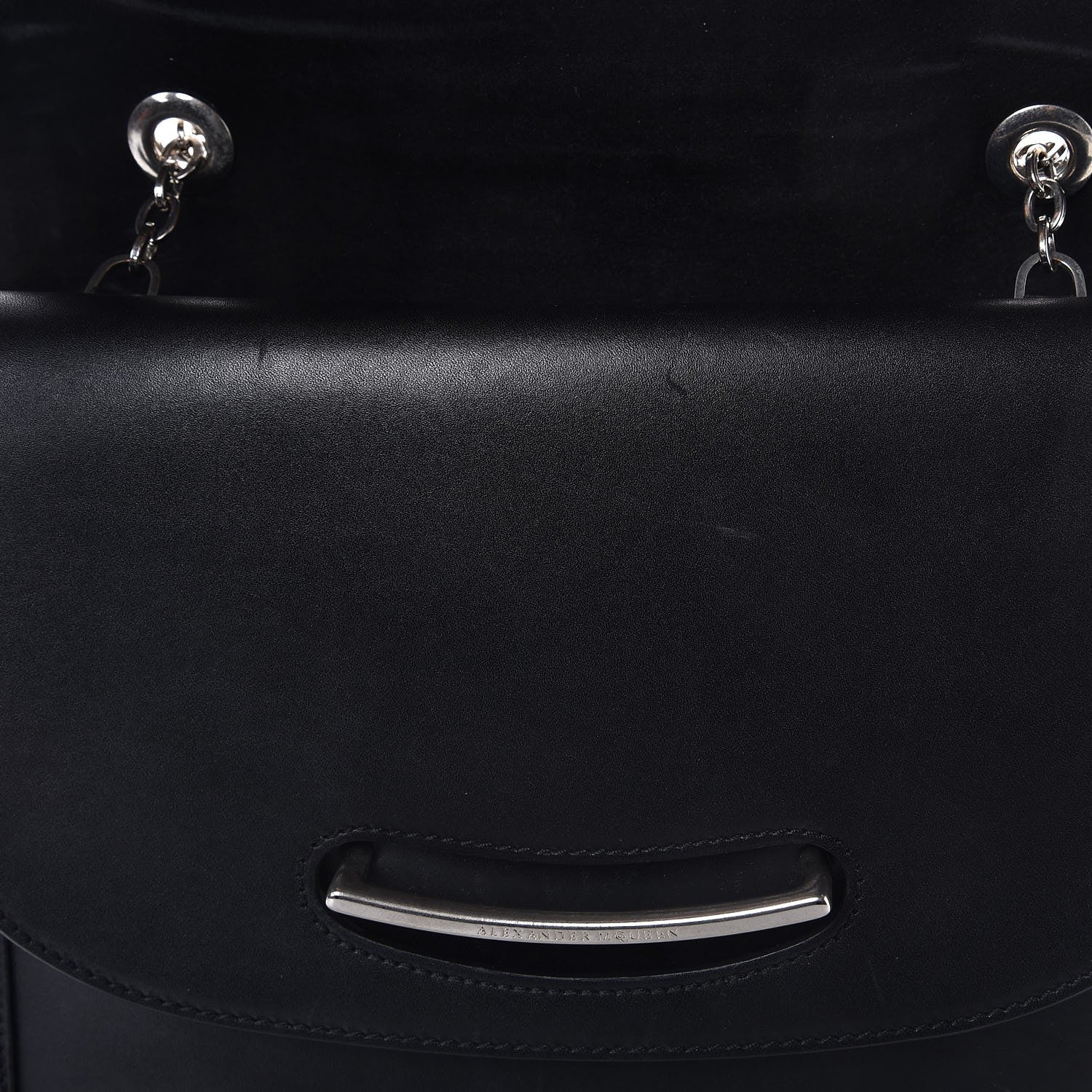 Alexander McQueen Calfskin Heroine Chain Satchel Black 13 of 17