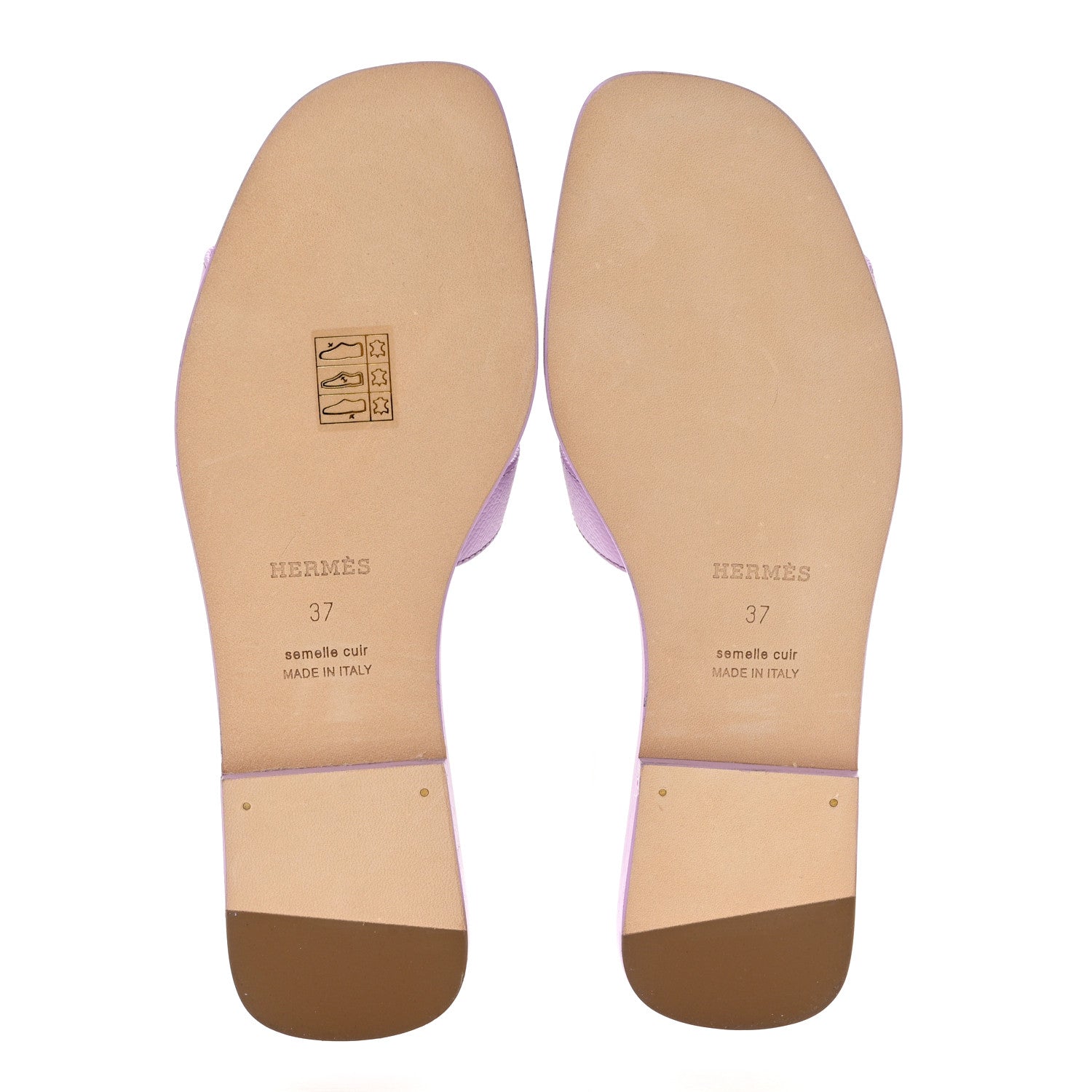 Hermes Epsom Oran Sandals 37 Violet Amethyste 5 of 9