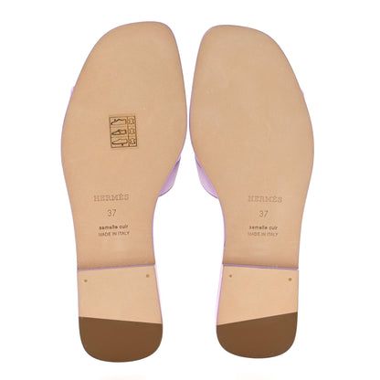 Hermes Epsom Oran Sandals 37 Violet Amethyste 5 of 9