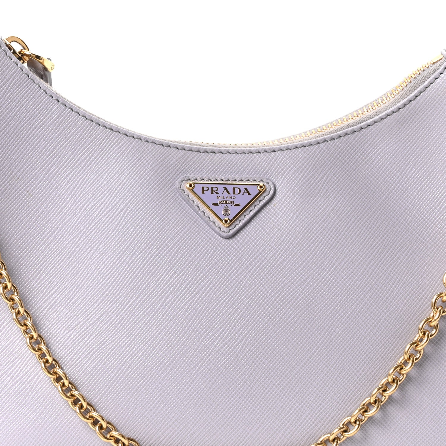 Prada Saffiano Lux Re-Edition 2005 Shoulder Bag  Glicine 8 of 10