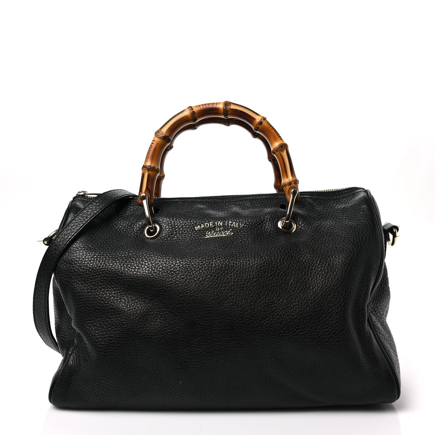 Gucci Calfskin Bamboo Medium Shopper Boston Black 1 of 11