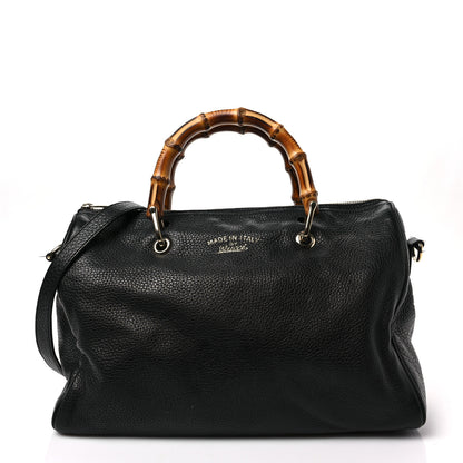 Gucci Calfskin Bamboo Medium Shopper Boston Black 1 of 11