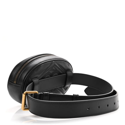 Gucci Calfskin Matelasse GG Marmont Belt Bag 85 34 Black 3 of 13