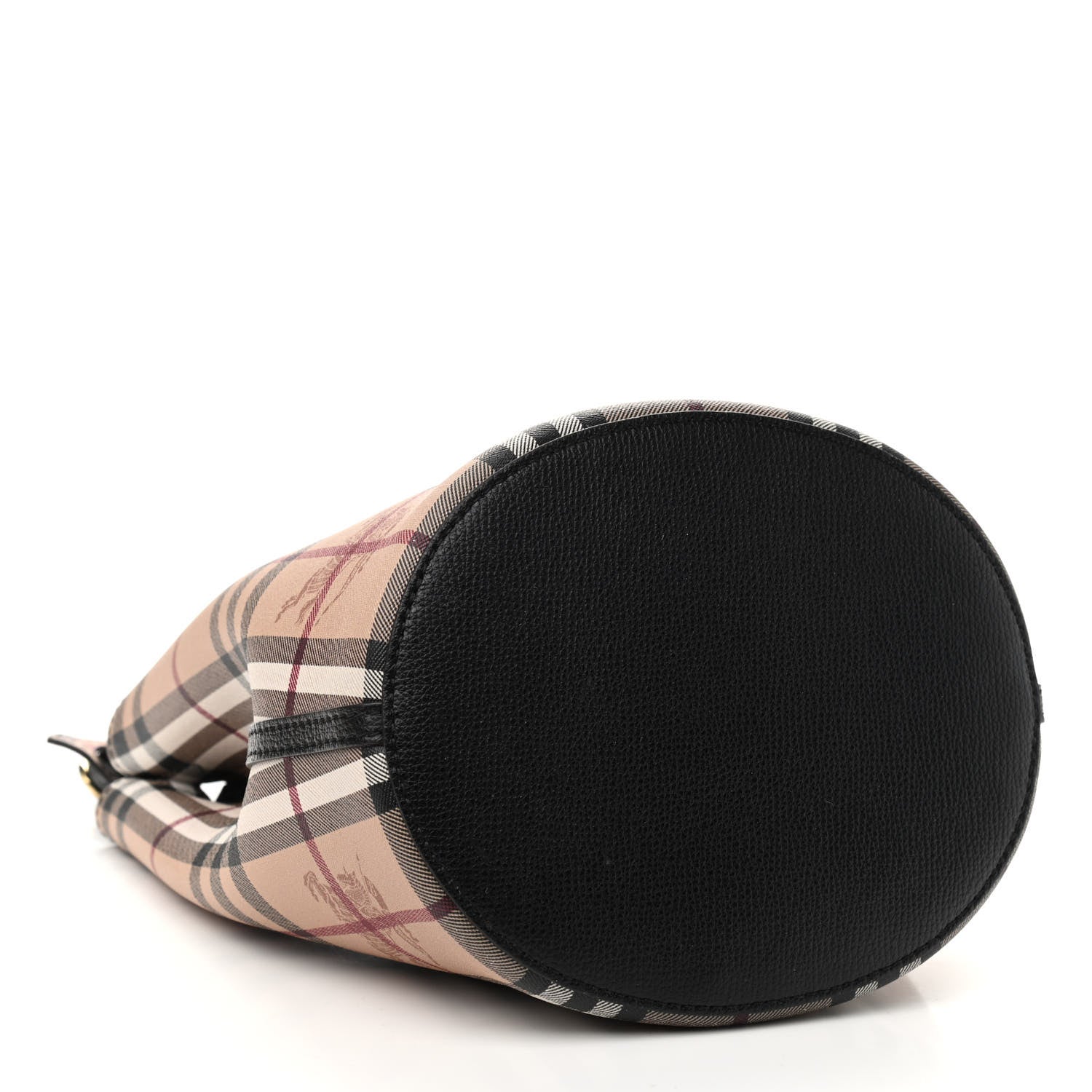 Burberry Haymarket Check Colours Small Lorne Bucket Crossbody Black 4 of 9