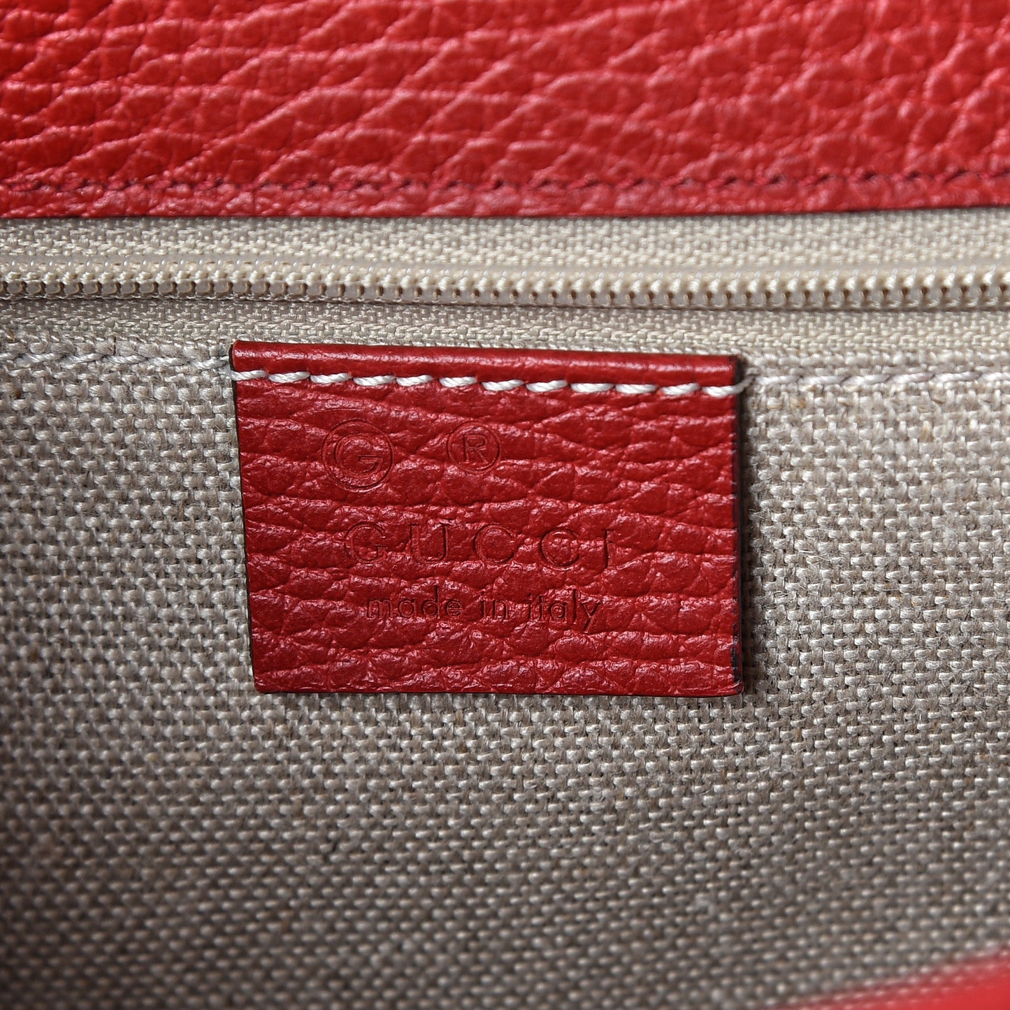 Dollar Calfskin Interlocking G Shoulder Bag Red