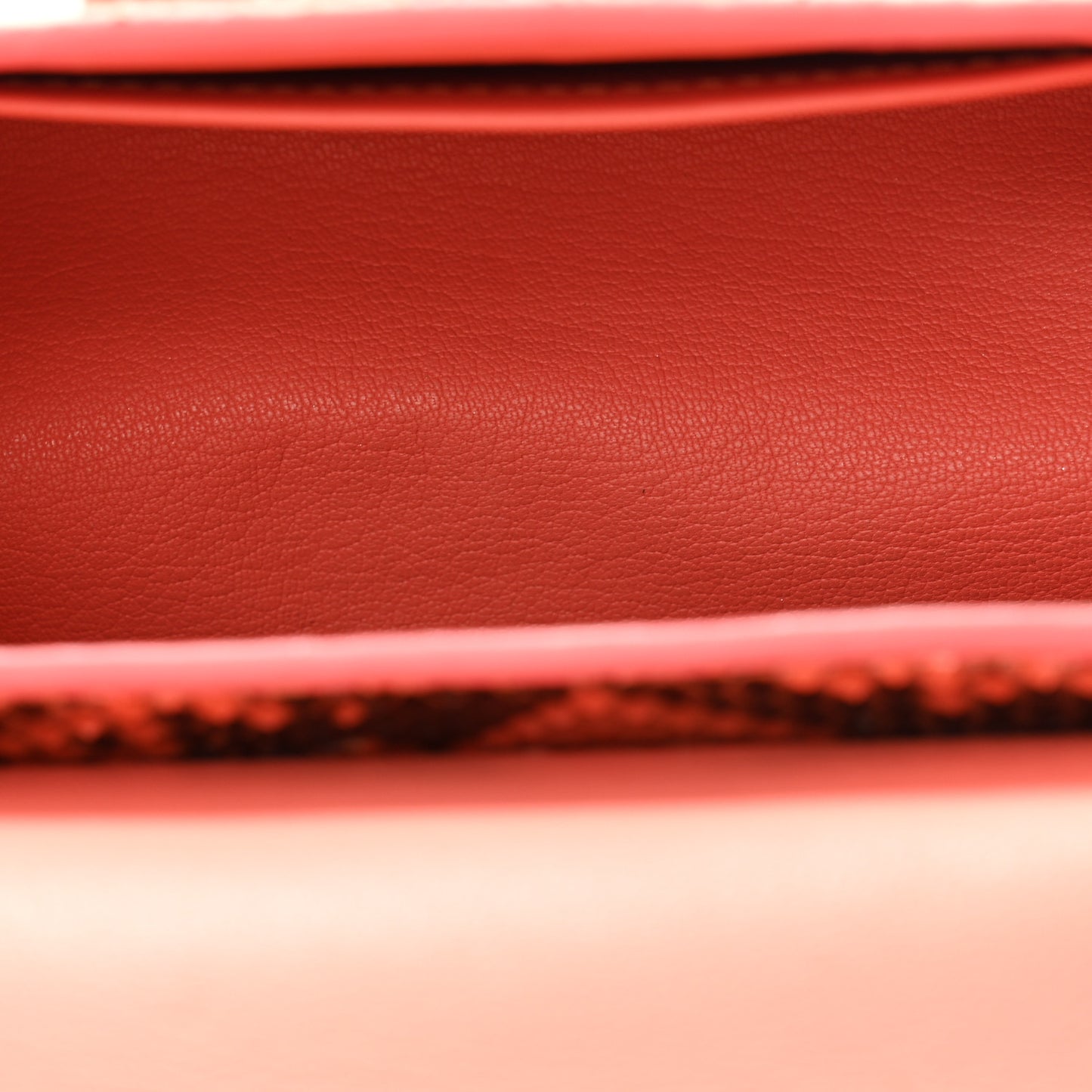 Snakeskin Twist Shoulder Bag PM Coral