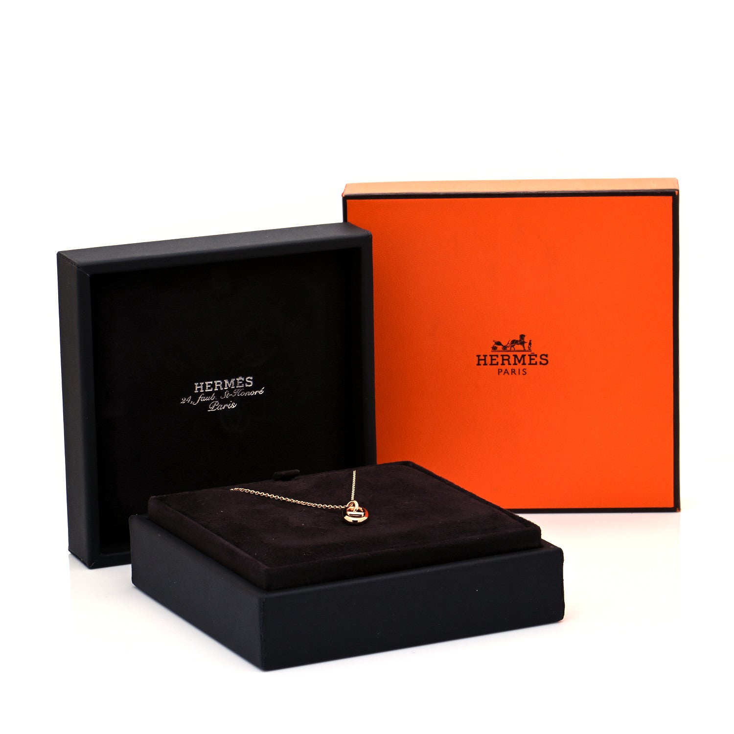 Hermes 18K Rose Gold PM Farandole Pendant Necklace 8 of 8
