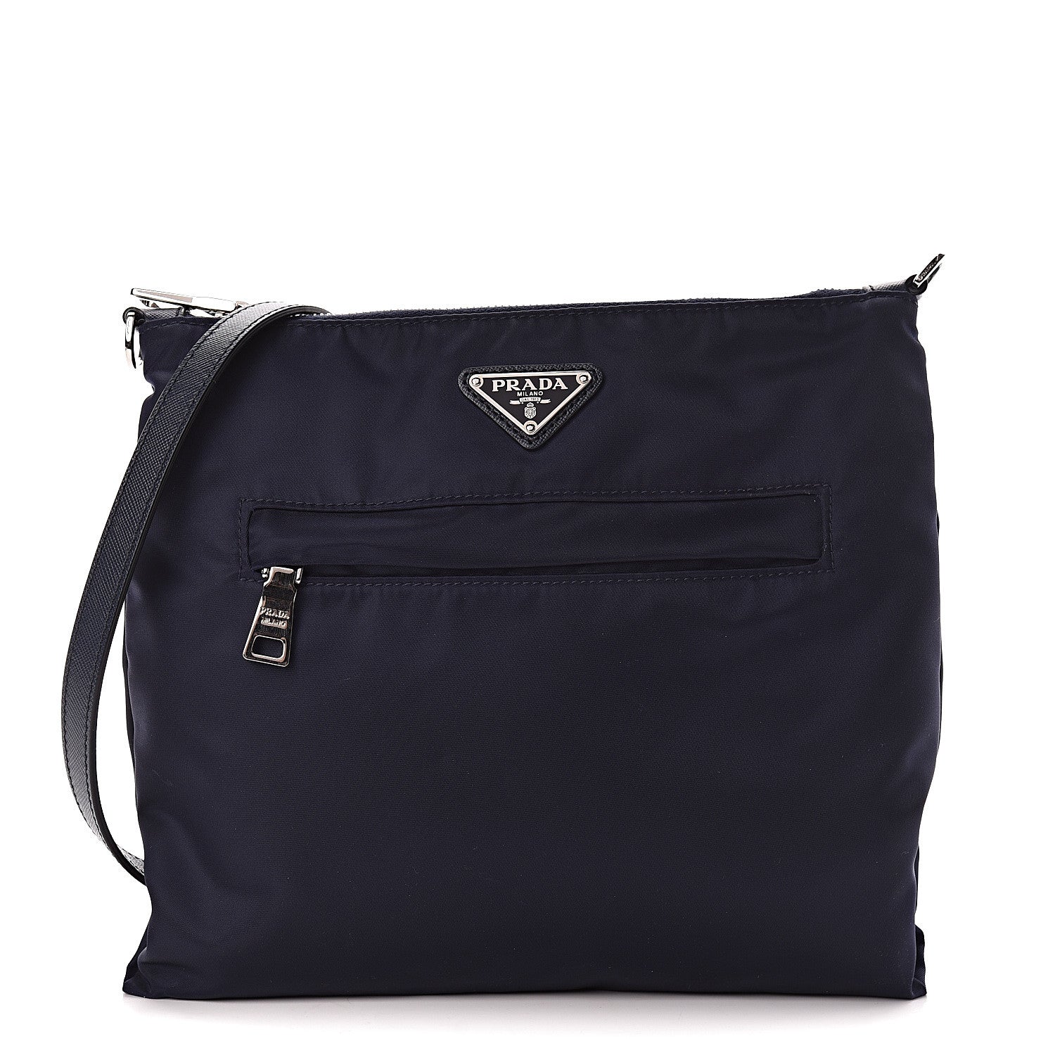 Prada Tessuto Nylon Saffiano Crossbody Bag Baltico 1 of 11